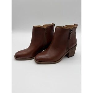 Crown Vintage Ardella Booties-Women's 7-Cognac Brown Leather-New In Box